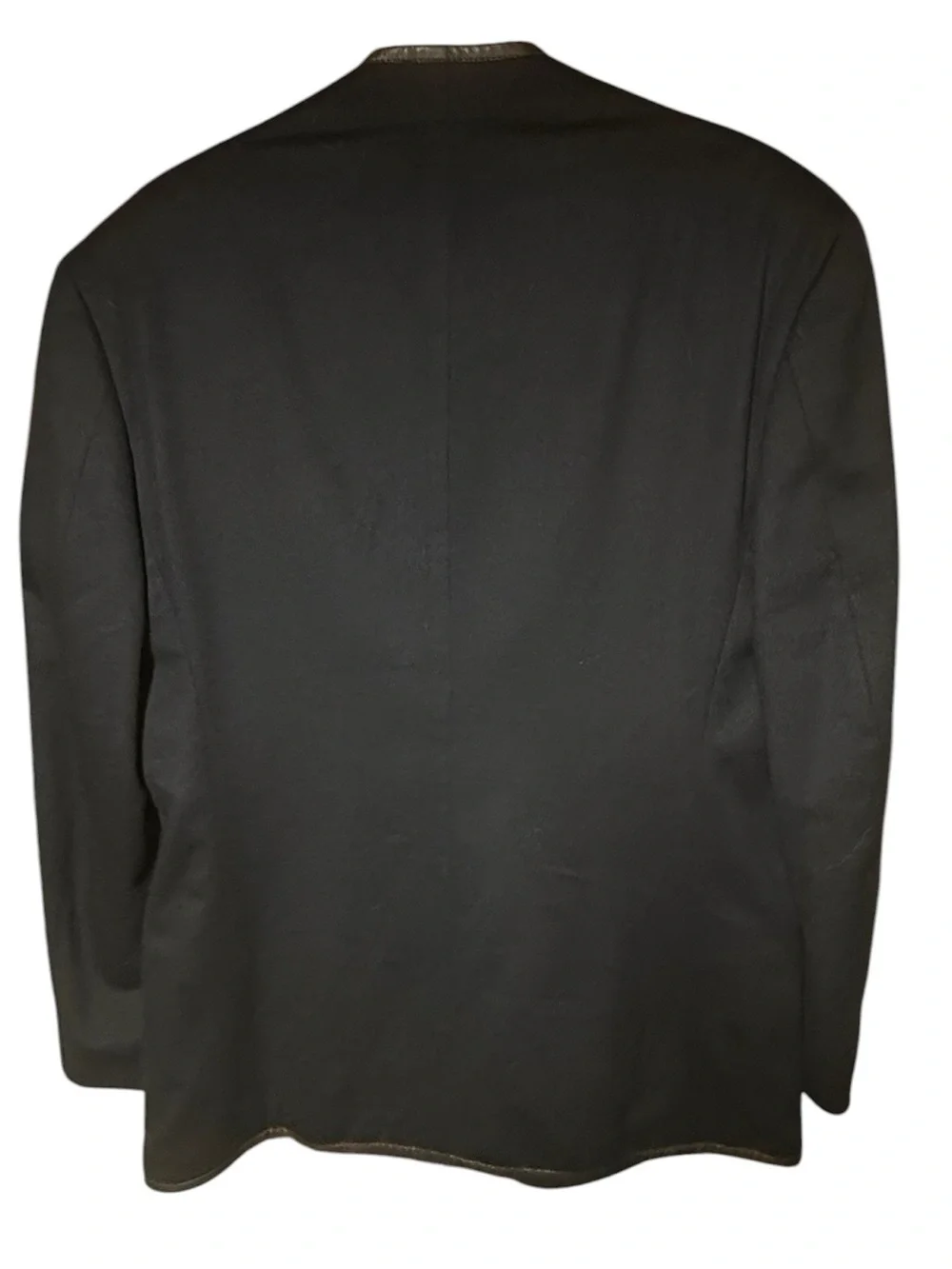Thierry Mugler Paris, Wool/ Cashmere Leather Trim, Blazer